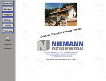 Tablet Screenshot of niemann-betonwerk.de